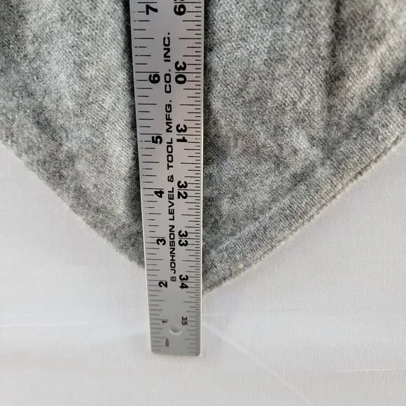 Rachel Zoe 2 Ply Gray 100% Cashmere Poncho Sweater Fits All Women's One Size - Picture 5 of 6